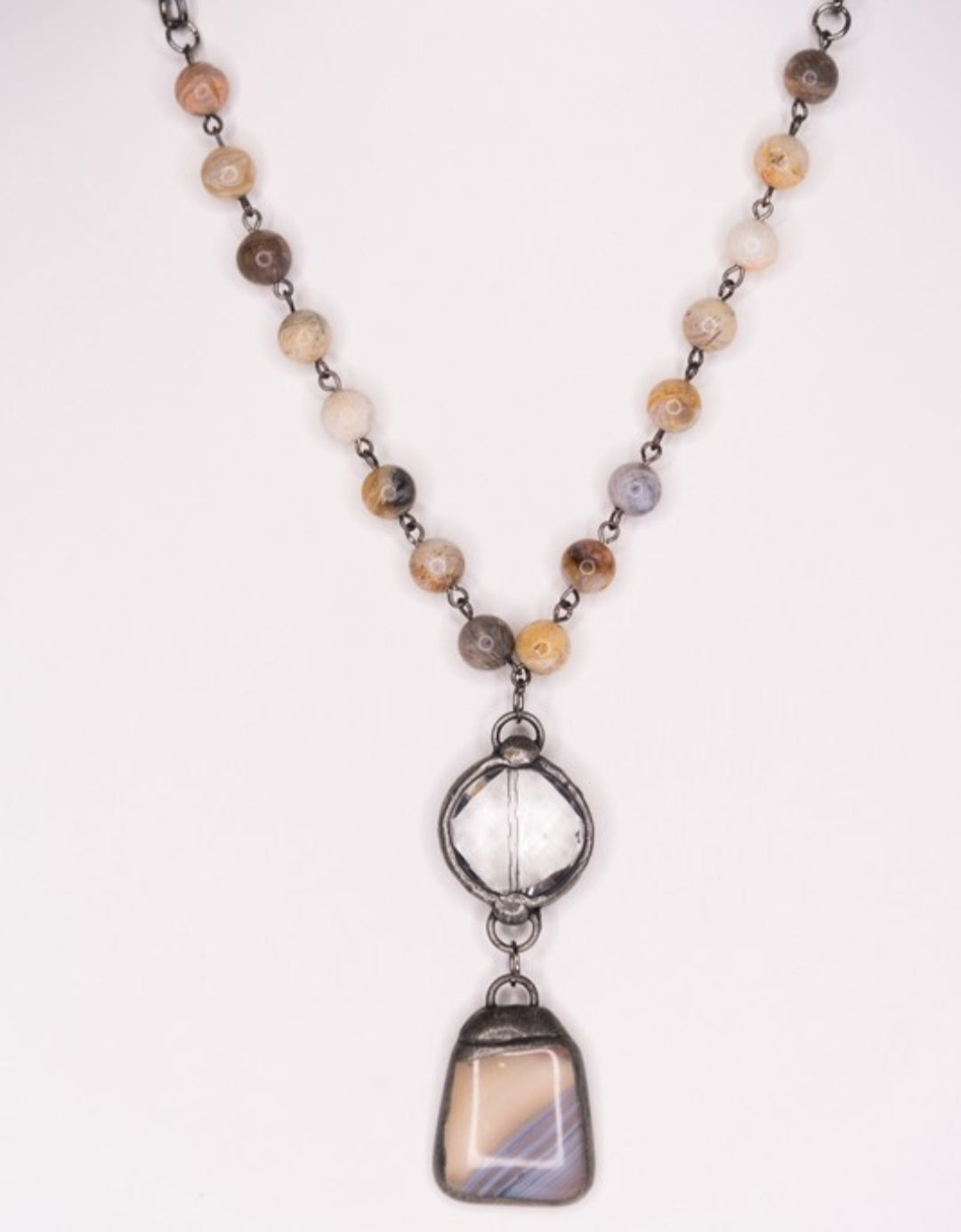 Sophie Necklace Bamboo Agate