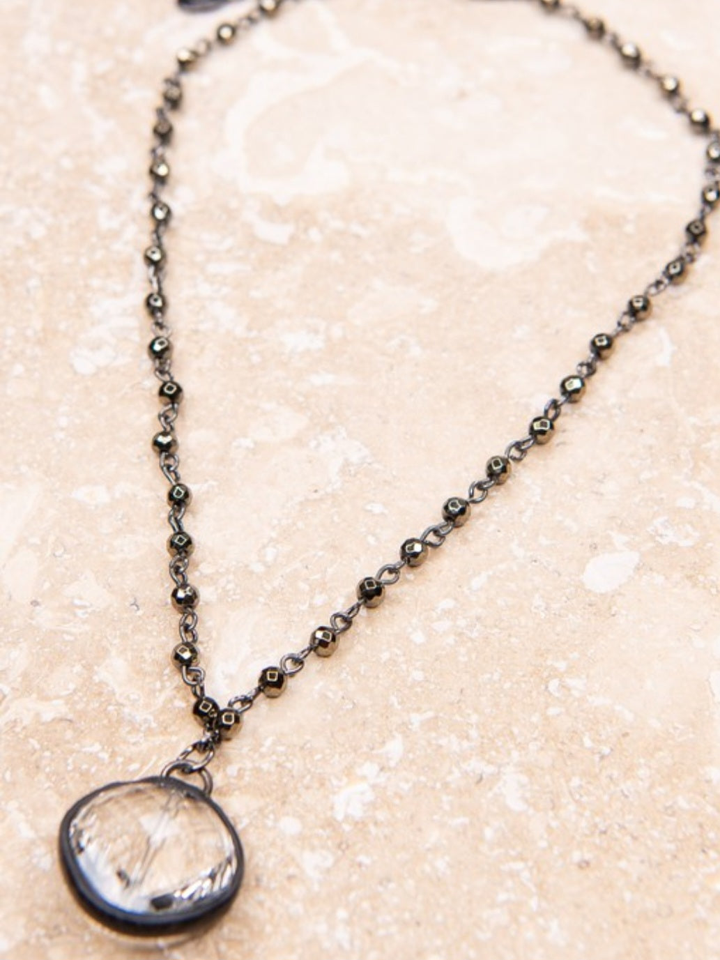Ariel Necklace in Hematite