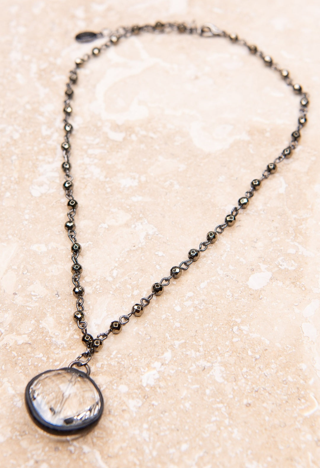 Ariel Necklace in Hematite