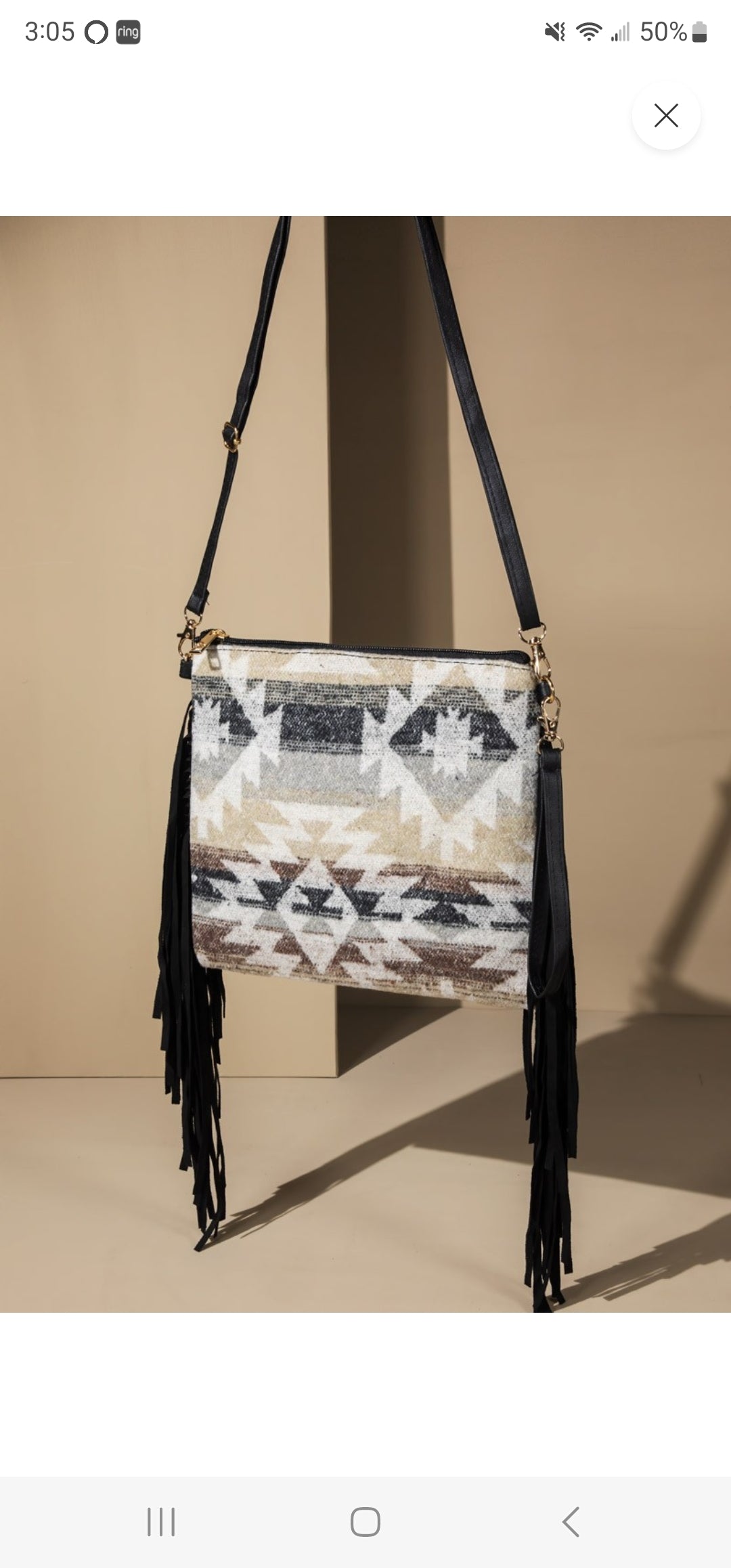 Western Fringe Crossbody Bag