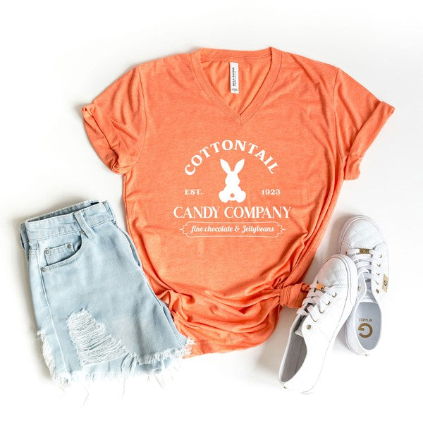 Cottontail Candy Company V-Neck Graphic Tee