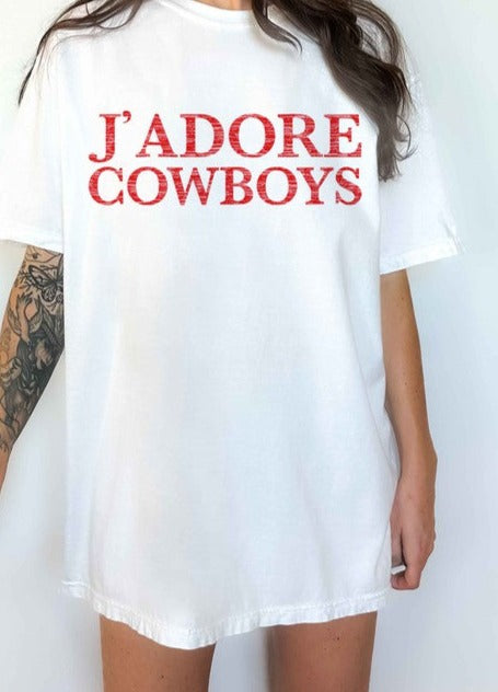 JADORE COWBOYS OVERSIZED GRAPHIC TEE