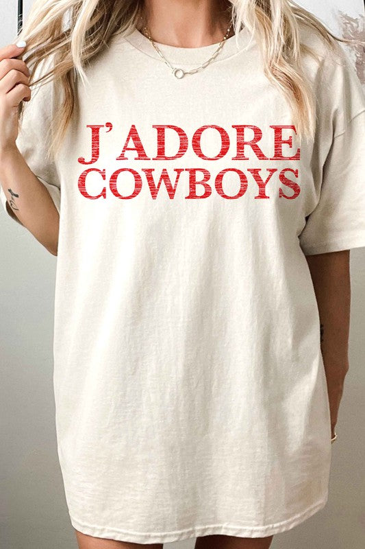 JADORE COWBOYS OVERSIZED GRAPHIC TEE