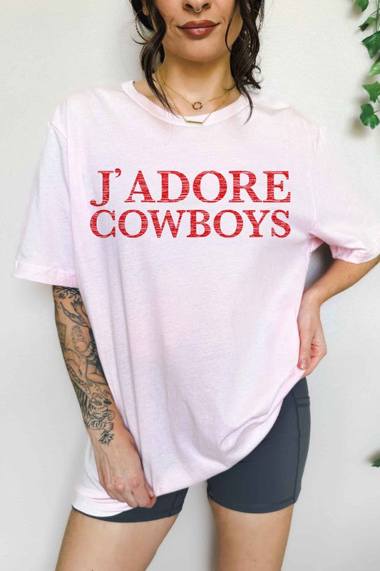 JADORE COWBOYS OVERSIZED GRAPHIC TEE