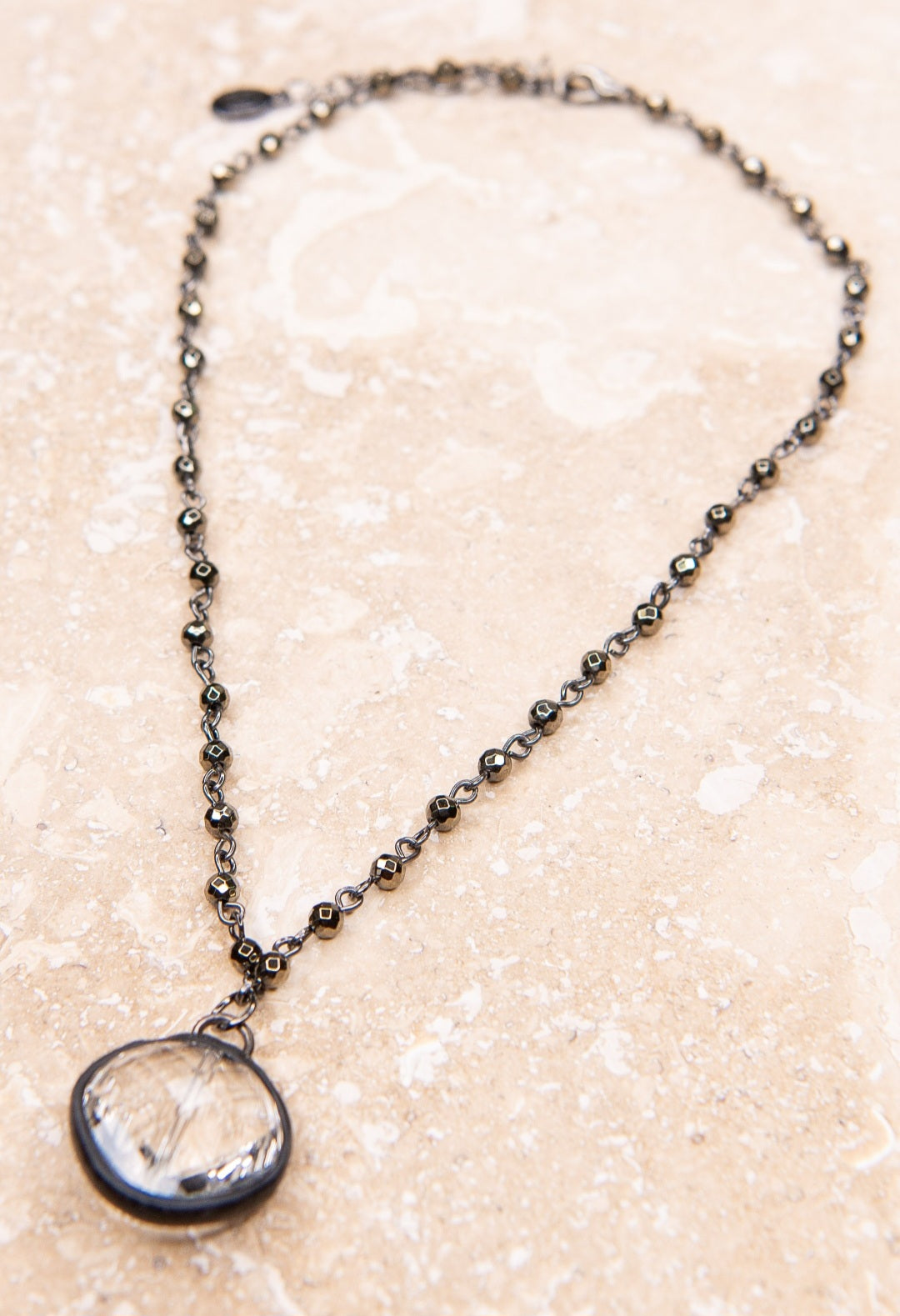 Ariel Necklace in Hematite