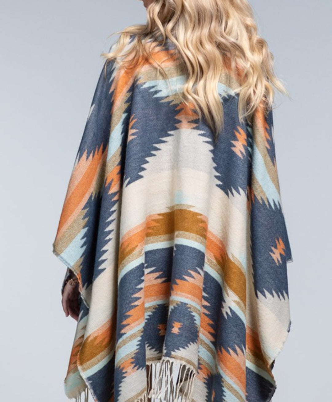 Oversized Ethnic Ruana