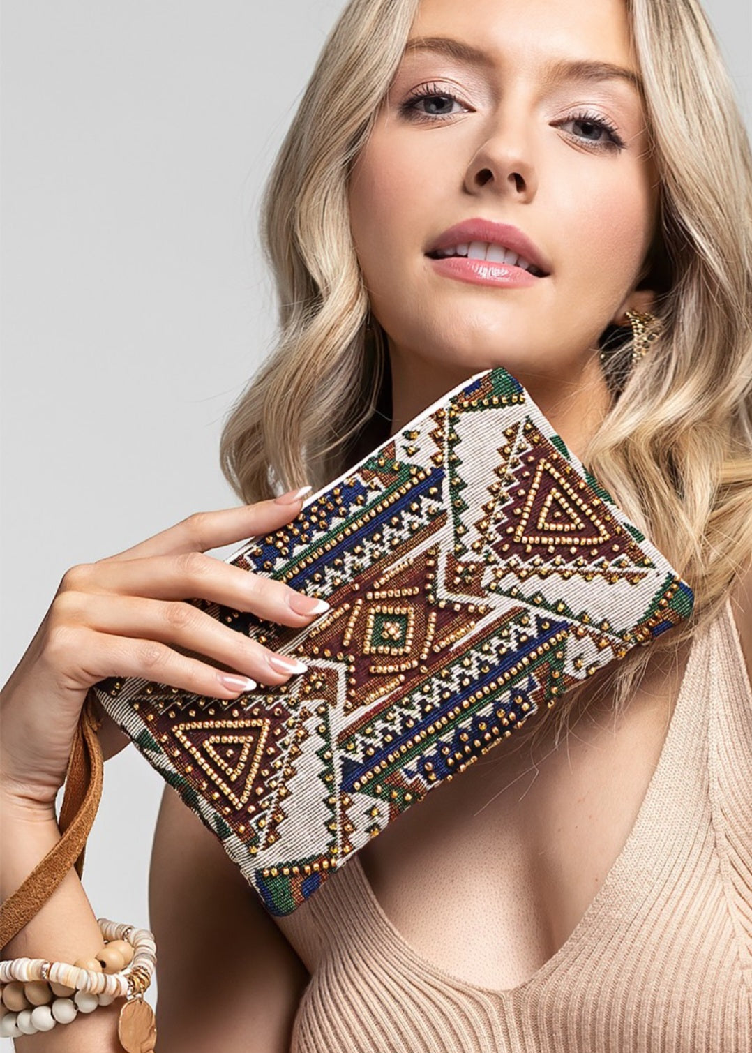 Handmade Cairo Ethnic Pattern Clutch