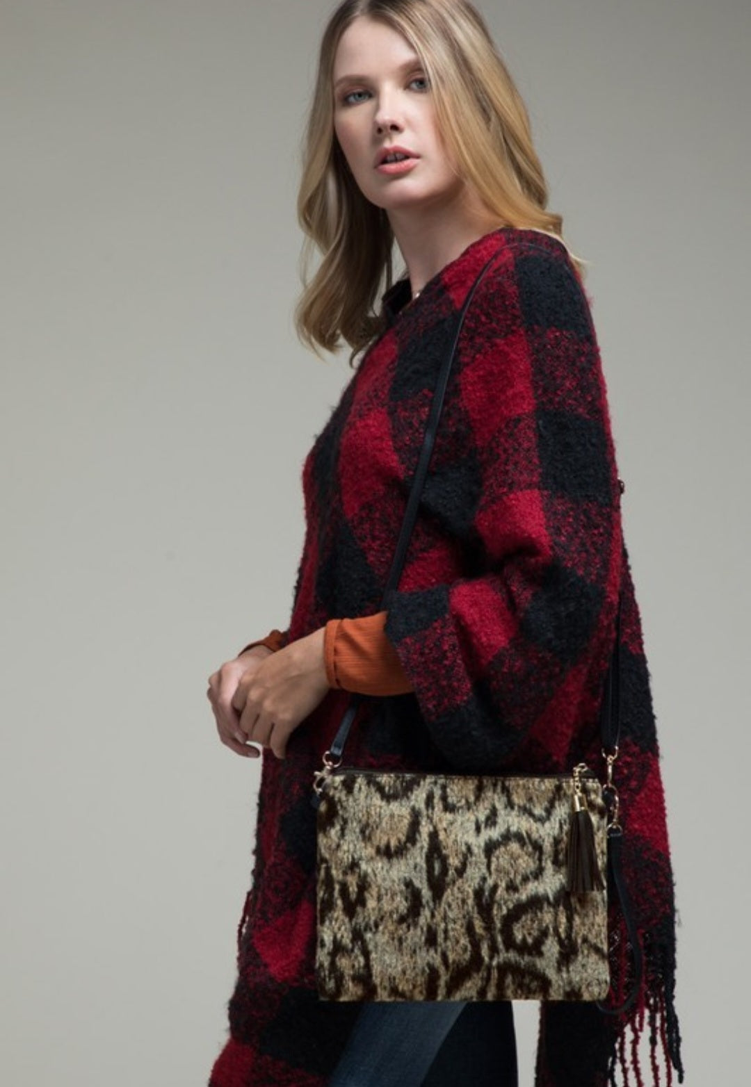 Animal Print Crossbody/Clutch Bag